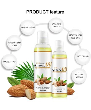 Sweet Almond Oil 100ml - Nourishing & Moisturizing Herbal Extract for Hair Skin & DIY Beauty - Buy Online on SooperMarket.com