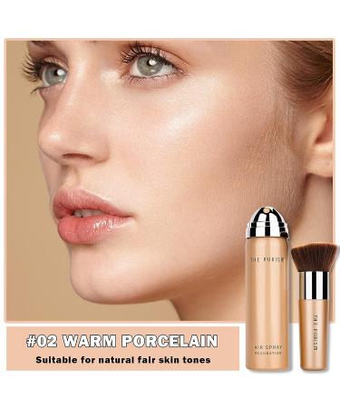 Flawless AirBrush High Coverage Matte Foundation Kit - 2 Warm Porcelain | Natural Nude Finish for Mature Skin - Buy Online on SooperMarket.com