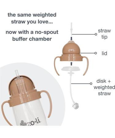 ZoLi BOT 2.0 Weighted Straw Sippy Cup in Sandstone Tan | Toddler Training Sippy Cup - Buy Online on SooperMarket.com