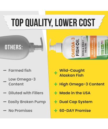 Fish Oil for Dogs & Cats - Natural Omega-3 Liquid Supplement for Skin & Coat Joint & Heart Health - 14oz Krill Oil Booster - Buy Online on SooperMarket.com