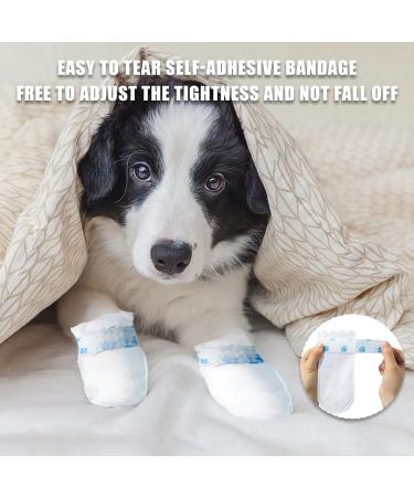 Disposable Dog Socks 20 Pcs Adjustable Disposable Dog Shoes Boots Dirt-Proof Pet Socks Dog Paw Protectors Foot Cover with Self Adhesive Bandage for Outdoor Indoor Walking (Small) - Buy Online on SooperMarket.com