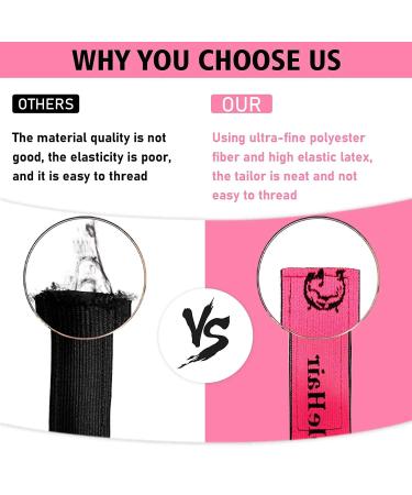 Goiple 3PCS Elastic Bands for Wig Edges - Adjustable Band for Lace Frontal Wigs - Includes Hair Wax Stick Set - Buy Online on SooperMarket.com