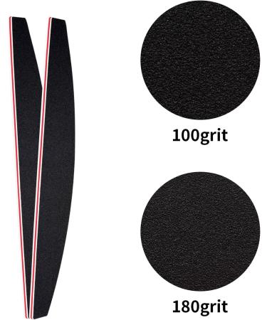Buy Reusable Black Nail File & Thin Buffer Block - Double Sided Manicure Tools (100/180 Grit) - Perfect for Buffing & Grinding | International Shipping - Buy Online on SooperMarket.com