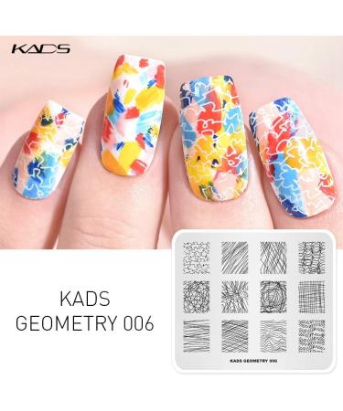 KADS 5pcs Nail Stamp Plates Set - Unique Irregular Geometry Patterns for Nails Art Stamping - Buy Online on SooperMarket.com