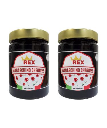 REX Gourmet Cocktail Italian Maraschino Cherries, 14.1 Ounce (Pack of 2)