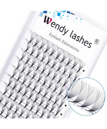 Premade Volume Fans Eyelash Extensions 10D Short Stem Volume Lash Extensions C/D Curl 0.07mm Thickness 12mm Premade Fanned Lash Fans Russian Eyelashe(10D-07-D 12mm)