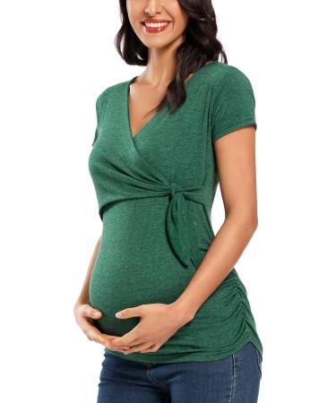 Love2Mi Women Maternity Long Sleeve V-Neck Breastfeeding Top - Cute Maternity Clothes - Hunterbr - Buy Online on SooperMarket.com