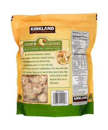 Kirkland Signature Cashew Clusters 907g - Pack of 2 | Premium Quality Cashew Snack - Buy Online on SooperMarket.com