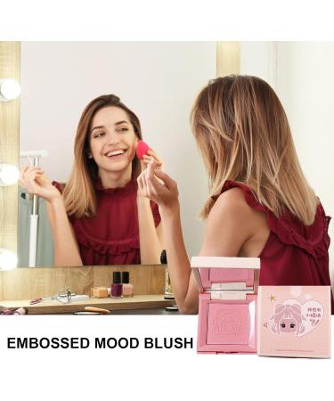 Makeup Blush - Cream Blush for Cheeks Matte 4-in-1 Palette | Cute Girl Emoticon Lightweight and Blendable Face Blushes Creamy & Blendable Color Radiant Glow Natural Skin Tones Troonz 3 - Buy Online on SooperMarket.com