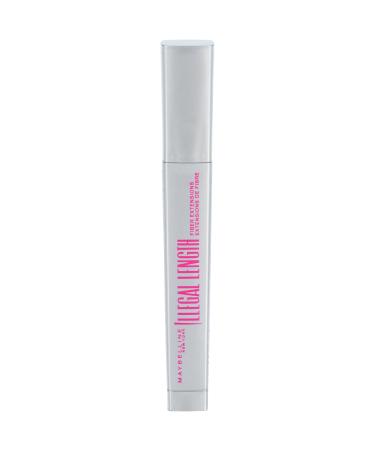 Maybelline New York Illegal Length Fiber Extensions Washable Mascara, Instant Lashes, No Flaking, Blackest Black, 0.22 Fl Oz, 1 Count
