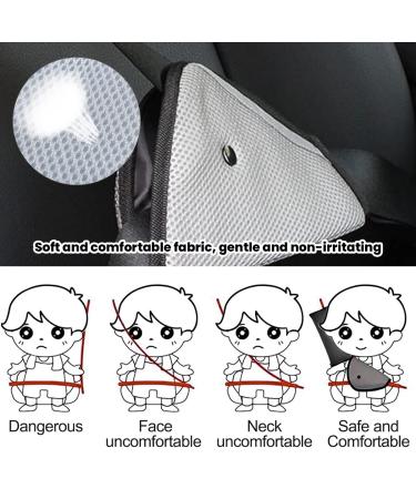 Zeyou Children Seat Belt Pads Set | 2 pcs Removable Car Seat Belt Shoulder Pads & Pillows | Gray Safety Cushions for Kids in Car & Stroller - Buy Online on SooperMarket.com