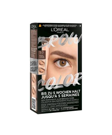 L'Or al Paris eyebrow color for a radiant and perfectly maintained look ammonia -free eyebrow paint up to 10 applications p Pack brow color 5.0 brown