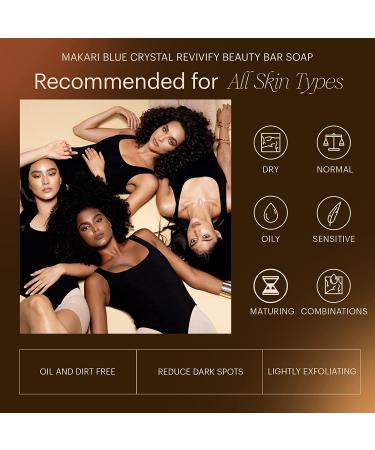 Makari Ultimate Intense Blue Crystal Revivify Beauty Bar Soap 7 oz | Brightening Exfoliating Soap with Glutathione, Kojic Acid, and Collagen - Buy Online on SooperMarket.com