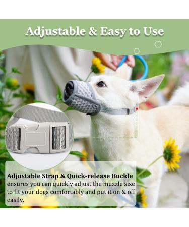 Breathable Dog Muzzle for XXS to XXL Adjustable Muzzles for Chihuahua Beagle & Golden Retriever | Prevent Biting & Chewing - Buy Online on SooperMarket.com