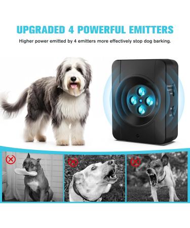 Anti-Bark Devices for Dogs | Rechargeable 4 Transmitters & 33ft Ultrasound Control | Safe for Small to Large Dogs - Buy Online on SooperMarket.com