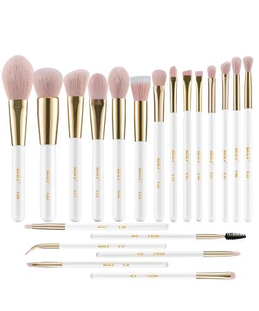 BEILI Professional Makeup Brush Set 20 Pieces Makeup Brushes Set Vegan Makeup Brush with Eyeshadow Brush for Foundation Eyeshadow Powder Contour Kabuki Rouge Eyeliner 20PC-pink