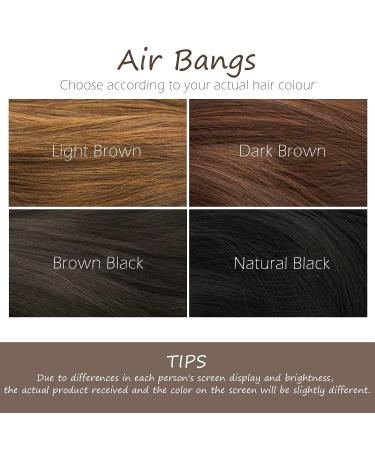 2PCS Curved Wispy Bangs Hair Clip Extensions - Natural Black - Buy Online on SooperMarket.com