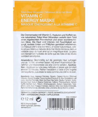 DermaSel Dead Sea Vitamin C Energy Mask - 12 ml | Brightening & Hydrating Facial Treatment for All Skin Types - Buy Online on SooperMarket.com