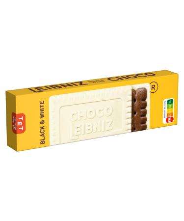 Leibniz Choco Black & White 125 g crispy cocoa biscuits embedded in white chocolate (1 x 125 g) white chocolate 125 g (1 Pack)