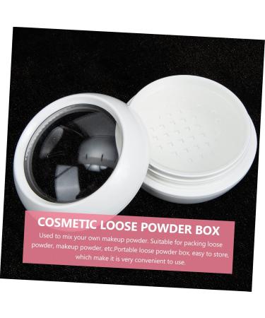 PLAFOPE Box Powder Box Empty Powder Make up Powder Puff Fluffy Puff Case Powder Compact Jar Plastic Pp White - Buy Online on SooperMarket.com