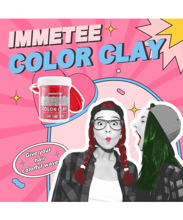 immetee Temporary Hair Color Wax Hair Dye Wax for Kids Adult DIY Hair Color for Party Cosplay Christmas Makeup Wash Out Easily. (3.38 Fl oz/100ml) (RED) - Buy Online on SooperMarket.com