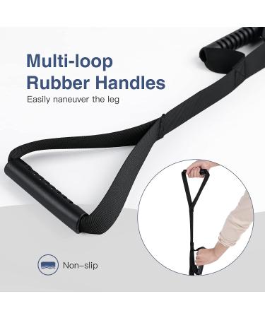 Multi-Loop Leg Lifter Strap 42in Adjustable Leg Lifter Rigid Hand Strap Padded Foot Loop with 3 Hand Grip Aid Device for Recovering from Hip Knee Replacement Getting in Out of Bed Couch Car Wheelchair - Buy Online on SooperMarket.com