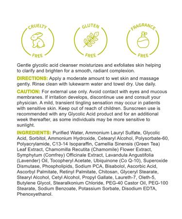 Replenix Glycolic Acid Resurfacing Cleanser - Medical Grade Exfoliating Face Wash | Brightens Skin, Minimizes Pores & Evens Skin Tone | 6.7 oz - Buy Online on SooperMarket.com
