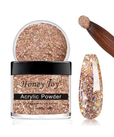 28g/box Acrylic Powder Professional Shine Glitter Gold Acrylic Nail French Manicure Powder for Nail Extension Acrylic Nail System HJ-NAP016 (HJ-NAP017-No.28)