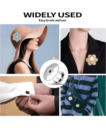 40PCS Locking Pin Backs - Flat Head Clasp for Brooches, Lapels, Badges, DIY Crafts - Buy Online on SooperMarket.com