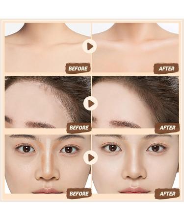 Double Headed Cream Contour Stick Bronzer | 2-in-1 Long Lasting Highlight & Contour Stick | Waterproof Makeup Kit for Light Skin | Nature Color - Buy Online on SooperMarket.com