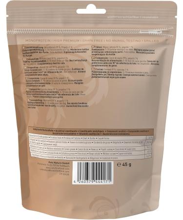 Catz Finefood MEATZ Deer Cat Treats - Grain-Free & Sugar-Free Crispy Stripes (45g) - Natural Grilled Snacks for Cats - Buy Online on SooperMarket.com