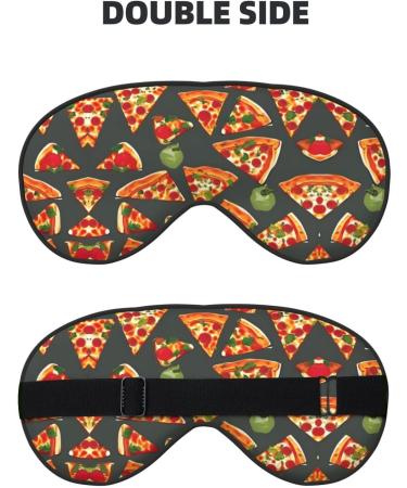 SSIMOO Pizza Pattern Eye Mask - Soft Breathable Sleep Mask for Women | Perfect for Travel & Relaxation - Buy Online on SooperMarket.com