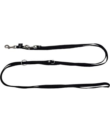 Elropet Adjustable Dog Leash for Small Dogs - 2m-5m Double Linen Black 3-Way Adjustable Lightweight & Durable - Buy Online on SooperMarket.com