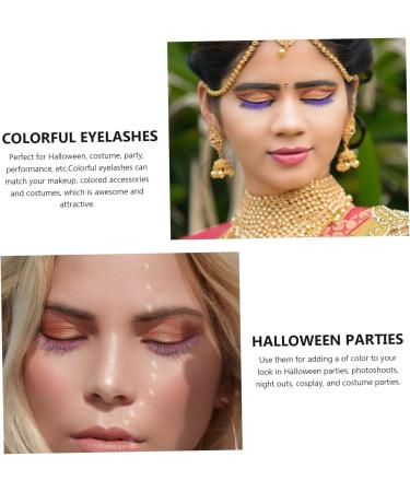 5 Pairs Colored False Eyelashes Natural Eyelashes Colorful Lashes Magnetic Eyelashes Cosmetics Toiletries Fake Eyelash Girls False Eyelashes Artificial Fiber Makeup Tools Dense 5d - Buy Online on SooperMarket.com