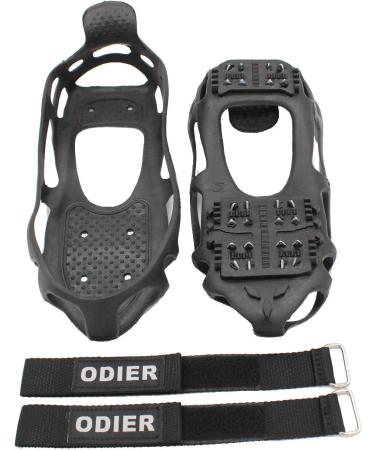 ODIER Ice Cleats Grippers for Shoes and Boots - 24 Teeth Crampons for Ice Snow & Freezing Mud - Buy Online on SooperMarket.com