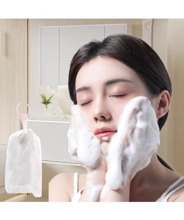 Foaming Net for Face Washing 5Pcs Soft Skin-friendly Soap Net with Hanging Rope PE Cleanser Foamer Bubble Net for Bathroom - Buy Online on SooperMarket.com