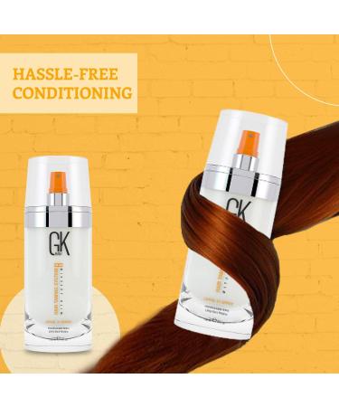 GK HAIR Global Keratin Leave-In Conditioner Detangler Spray 120ml - Hydrating Styler for Dry, Damaged, Frizzy Hair | Organic Natural Oil Blend for Strength & Shine - Buy Online on SooperMarket.com