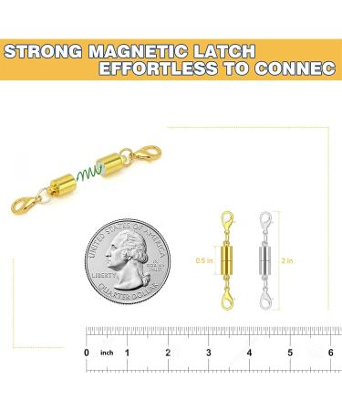 Pack of 12 Gold and Silver Magnetic Lobster Clasps for Jewelry - Strong Magnet Accessory for Necklaces and Bracelets - DIY Friendly - Buy Online on SooperMarket.com