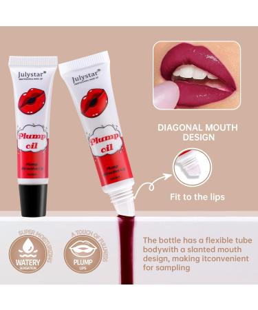 Plumping Lip Oil | Hydrating Chilli Extract Lip Plumper Gloss | Long Lasting Waterproof Tinted Lip Balm for Women - Buy Online on SooperMarket.com