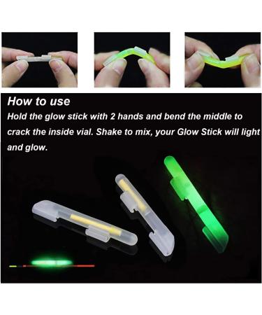 THKFISH Fishing Glow Sticks Rod Tip Floats Night Light Green Fluorescent 20pcs (10bags) #M 2.0-2.6mm - Buy Online on SooperMarket.com
