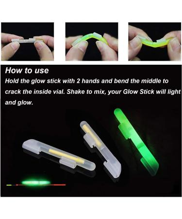 THKFISH Fishing Glow Sticks 100pcs (50bags) - Green Fluorescent Night Fishing Lights for Rod Tip, Floats, and Safety - Sizes M, L, XL - 2.7X3.2mm - Buy Online on SooperMarket.com