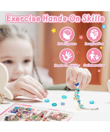 150 PCS Large Charm Bracelet Making Kit for Girls Ages 8-12 | Unicorn Mermaid DIY Jewelry Supplies | Arts and Crafts Gift Set for Teenage Girls - Buy Online on SooperMarket.com