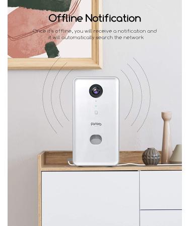 Faroro Dog Camera with Treat Dispenser - 1080P Full HD WiFi Pet Camera for Remote Monitoring and Treat Tossing - Buy Online on SooperMarket.com