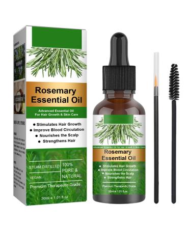Rosemary Essential Oil For Hair Strenghten And Anti-Hair Loss Rosemary Hair Oil Hair Growth Oil Pure & Natural Nourishes Scalp Stimulates Hair Growth Lmprove Blood Circulation Vegan