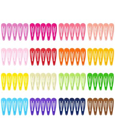Sularpek 80 Pcs Hair Clips for Girls 2 Inch Baby Hair Clips Candy Metal Snap Hair Clips Colorful Toddler Hair Clips Hair Accessories for Kids Teens Women 80 count (Pack of 1)