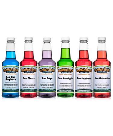 Hawaiian Shaved Ice Sour Syrup Pints - 16 Fl Oz (Pack of 6) - Buy Online on SooperMarket.com