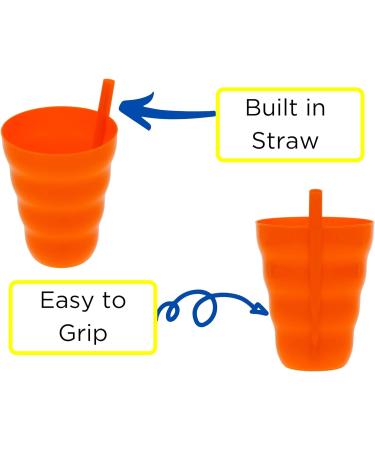 Arrow Sip-A-Cup with Built-In Straw for Kids - Purple Blue Green Orange (4 Pack) - Buy Online on SooperMarket.com