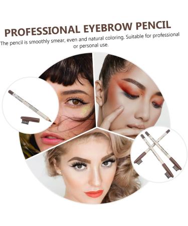 Mikinona 12pcs Eyebrow Pencil with Brush Eyebrow Pen Easy Coloring Brow Pencil Cosmetic Pencils Wood - Buy Online on SooperMarket.com