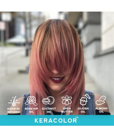 KERACOLOR Kit of 3-in-1 (Cleanse + Conditioner + Color) Light Pink Semi-Permanent Hair Dye and Finishing Hair Spray 10oz - Buy Online on SooperMarket.com