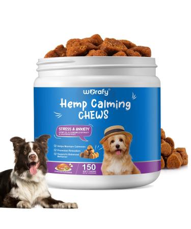 Calming Chews for Dogs 150 Counts Chicken Flavor Dog Calming Treats Anxiety Relief Reduce Stress Fear Barking Hyperactivity Reactivity Aggression Travel Issues for All Breeds & Sizes (Chicken)